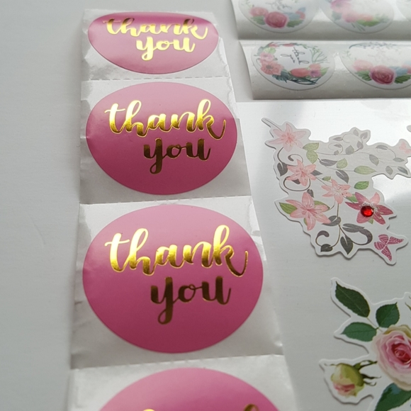56 pcs Flower Design Thank You Stickers - Picture 15 of 17